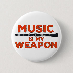 Chapa Redonda De 5 Cm La música es mi arma