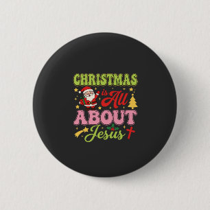 Chapa Redonda De 5 Cm La Navidad se trata de Jesús Retro