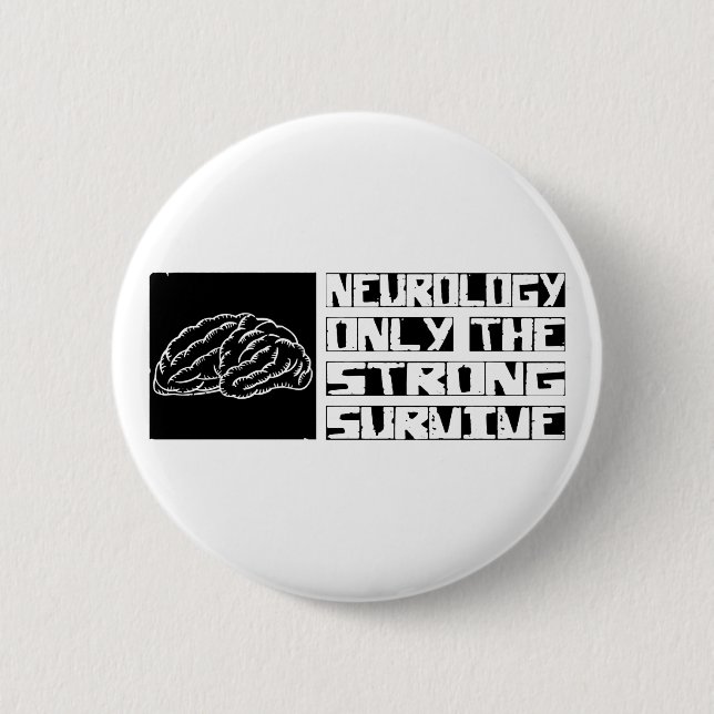 Chapa Redonda De 5 Cm La neurología sobrevive (Anverso)