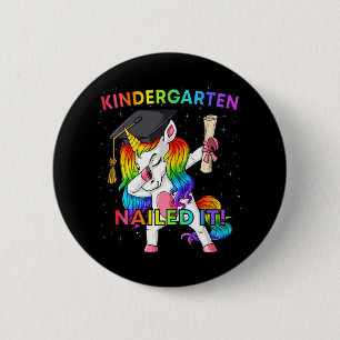 Chapa Redonda De 5 Cm La Niñera De Dabbing Unicorn No Se Ha Graduado