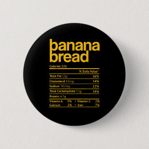 Chapa Redonda De 5 Cm La nutrición del pan bananero Hechos Graciosos Día