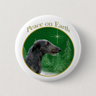 Chapa Redonda De 5 Cm La paz de Deerhound en Escocia