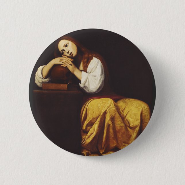 Chapa Redonda De 5 Cm La penitoria María Magdalena de Giacomo Galli (Anverso)