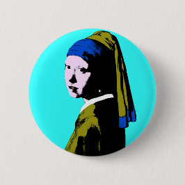 Chapa Redonda De 5 Cm La perla de Pop Art Vermeer