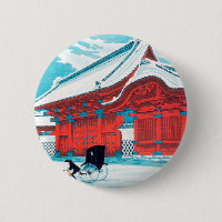 La Puerta Roja del Hongo en Nieve por Hiroaki Taka