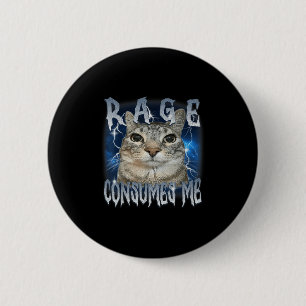 Chapa Redonda De 5 Cm La rabia me consume meme gracioso de Cat Vintage