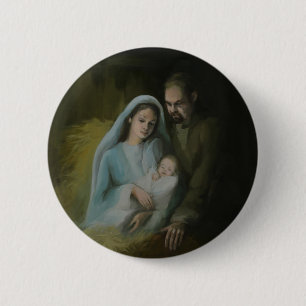 Chapa Redonda De 5 Cm La sagrada familia