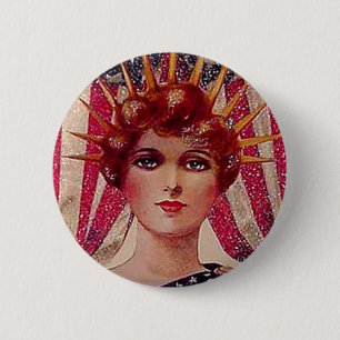 Chapa Redonda De 5 Cm La Señora de la Libertad de la Vintage Jueves 4 d