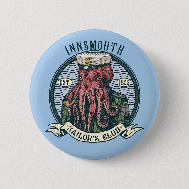 Chapa Redonda De 5 Cm La sombra sobre la nave innsmouth Cthulhu Sailor (Anverso)