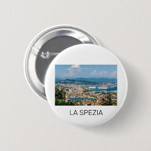 Chapa Redonda De 5 Cm La Spezia Cityscape Liguria Italia Holiday Souveni