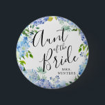 Chapa Redonda De 5 Cm La tía de la novia | Boda Carolina Bloom<br><div class="desc">Un poco para tu ultra especial tía de la novia.  Un nombre único personalizado: botón temático Carolina Bloom.</div>