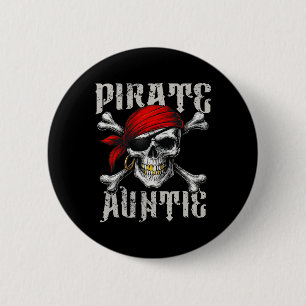 Chapa Redonda De 5 Cm La Tía Pirata Jolly Roger Bandera Y El Crossbone D