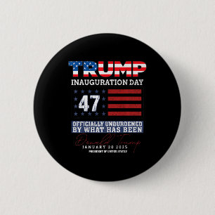 Chapa Redonda De 5 Cm La toma de mando del presidente Donald Trump en 20