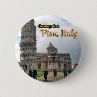 Chapa Redonda De 5 Cm La torre inclinada de Pisa, Italia