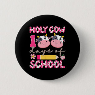 Chapa Redonda De 5 Cm La vaca sagrada 100 días de escuela 100 días de ed