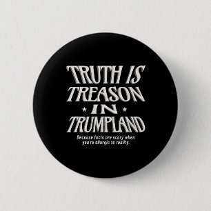 Chapa Redonda De 5 Cm La Verdad No Se Permite En La Mentira De Trumpland