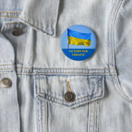 Chapa Redonda De 5 Cm La victoria de la bandera para Ucrania sigue siend