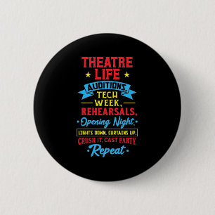 Chapa Redonda De 5 Cm La Vida Del Teatro Para El Actor