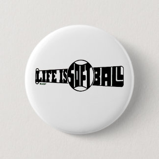 CHAPA REDONDA DE 5 CM LA VIDA ES SOFTBALL