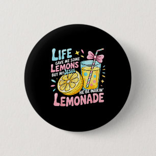 Chapa Redonda De 5 Cm La vida me dio algunos limones pero mi Jesús los e