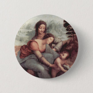 Chapa Redonda De 5 Cm La Virgen y el niño con St Anne