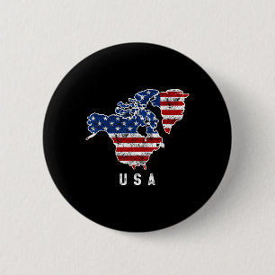 Chapa Redonda De 5 Cm La visión de Trump del mapa de Estados Unidos con 
