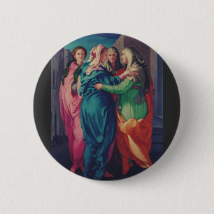 Chapa Redonda De 5 Cm La Visitación por Pontormo Arte Refinado Mannerist