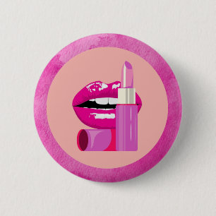 Chapa Redonda De 5 Cm Labios