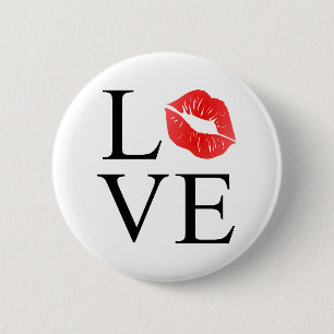 Chapa Redonda De 5 Cm Labios del amor