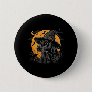 Chapa Redonda De 5 Cm Labrador Halloween Divertido Perro Negro Lindo Lab