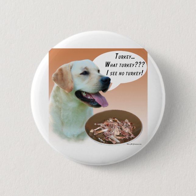 Chapa Redonda De 5 Cm Labrador Recuperador (amarillo) Turquía (Anverso)