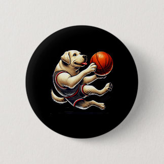 Chapa Redonda De 5 Cm Labrador Retriever Disparando Béisbol