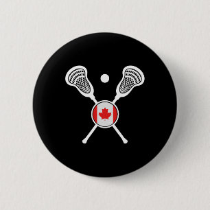 Chapa Redonda De 5 Cm Lacrosse Bandera Canadiense Lax Helmet Sticks Cana