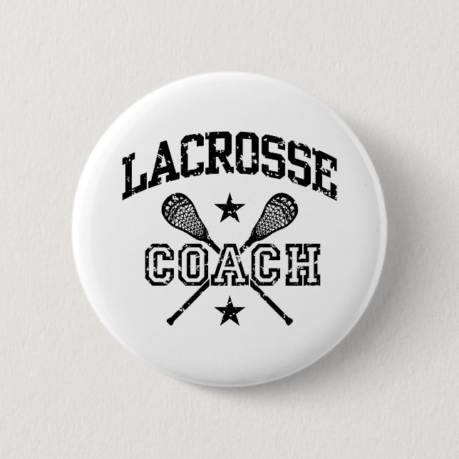 Chapa Redonda De 5 Cm Lacrosse Coach (Anverso)
