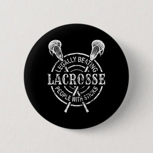 Chapa Redonda De 5 Cm Lacrosse Juego Tribal Deporte Golpeando legalmente