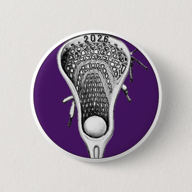 Chapa Redonda De 5 Cm Lacrosse Purple Team Gifts (Anverso)