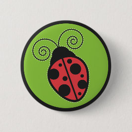 Chapa Redonda De 5 Cm Lady Bug