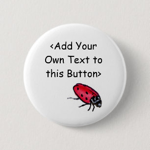 Chapa Redonda De 5 Cm Lady Bug Button