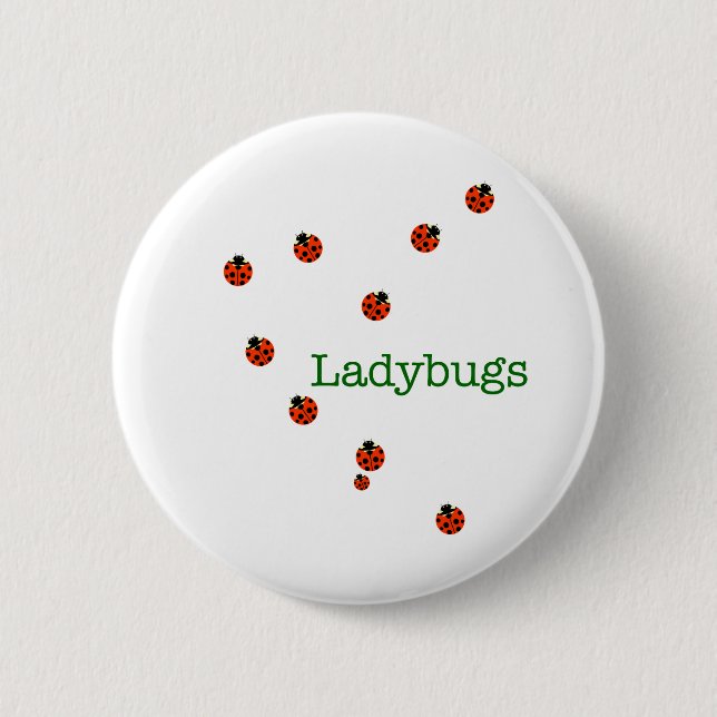 Chapa Redonda De 5 Cm Ladybugs (Anverso)