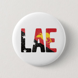 Chapa Redonda De 5 Cm Lae con bandera de Papúa Nueva Guinea
