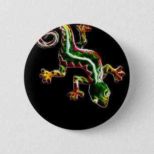 Chapa Redonda De 5 Cm Lagarto de Fractalius