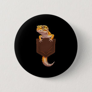 Chapa Redonda De 5 Cm Lagarto Lindo Reptil Geco Leopardo Bolsillo Divert