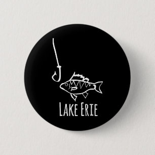 Chapa Redonda De 5 Cm Lago Erie Pennysylvania Pesca Perca de anzuelo de