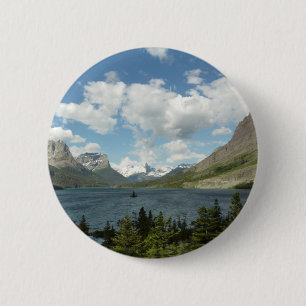 Chapa Redonda De 5 Cm Lago Saint Mary II en el Parque Nacional Glaciar