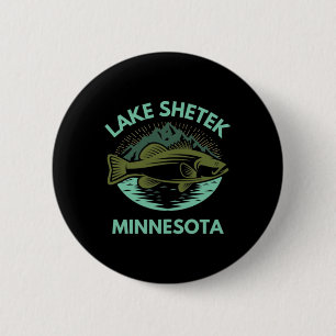 Chapa Redonda De 5 Cm Lago Shetek Minnesota Viaje Amor Familiar Pesca La