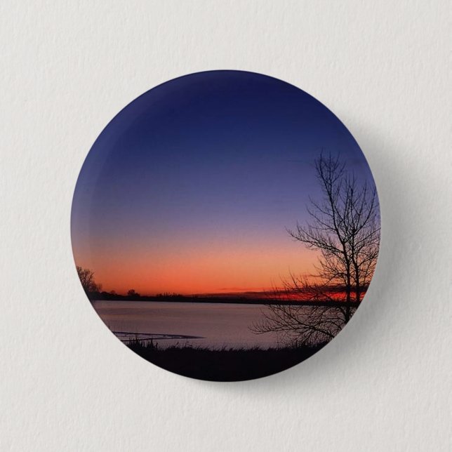 Chapa Redonda De 5 Cm Lago Sunrise (Anverso)