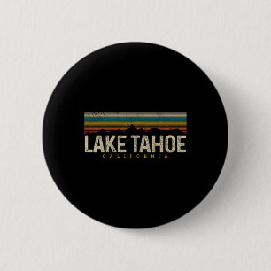 Chapa Redonda De 5 Cm Lago Tahoe Montañas Vintage Senderismo Camping Ret