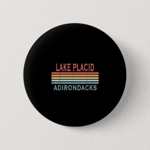 Chapa Redonda De 5 Cm Lago vintage placid adirondacks ny