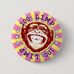 Chapa Redonda De 5 Cm Lámina 100% Funny Monkey Badge