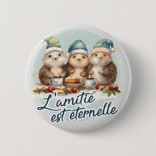 Chapa Redonda De 5 Cm L'amitié est éternelle (Anverso)